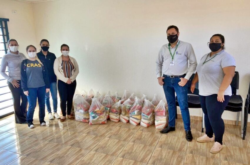  CRAS recebe 109 cestas básicas para doação em Faxinal
