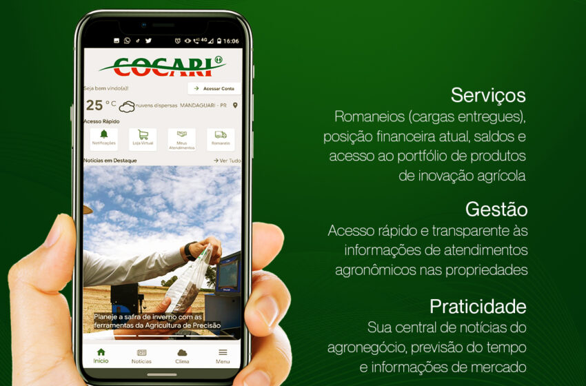  COCARI: Cooperativa lança aplicativo para produtores associados e clientes