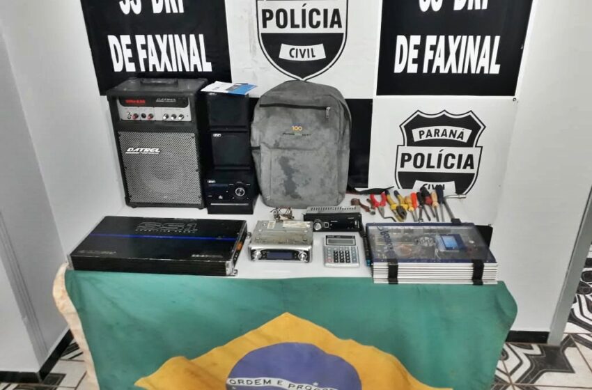  Polícia Civil recupera objetos furtados em Faxinal