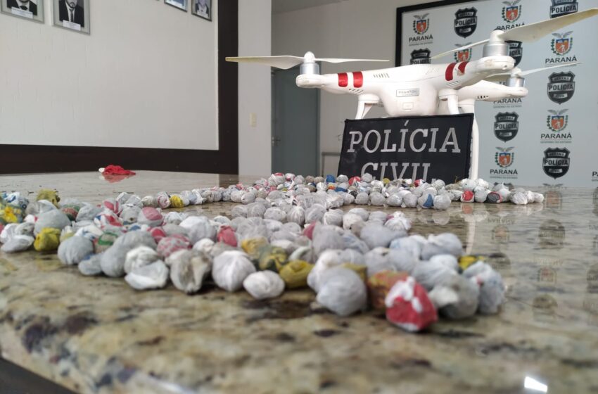  Em Apucarana a policia apreendeu o drone usado para jogar droga no Presídio