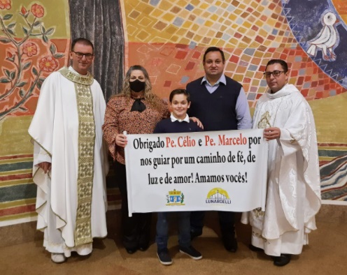  Despedida do Padre Célio foi marcada com emoção e homenagens em Lunardelli