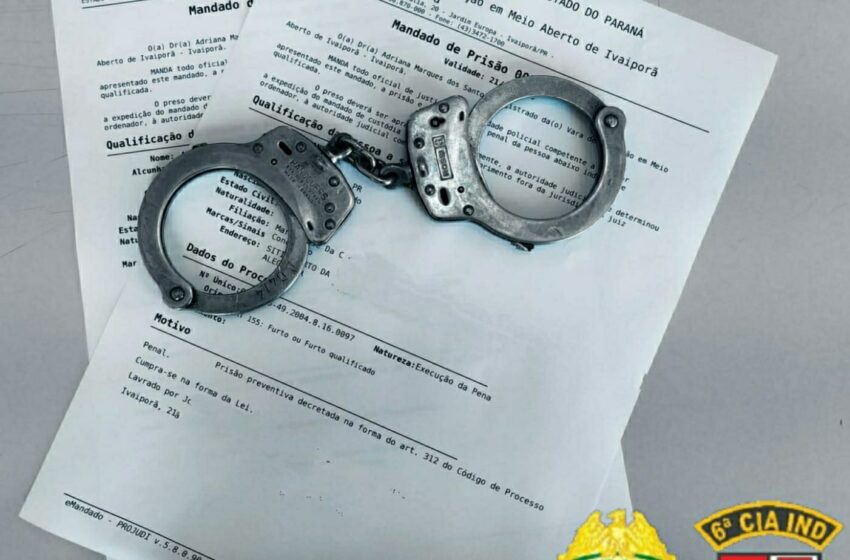  Polícia Militar cumpre mandado de prisão em Lunardelli e Faxinal