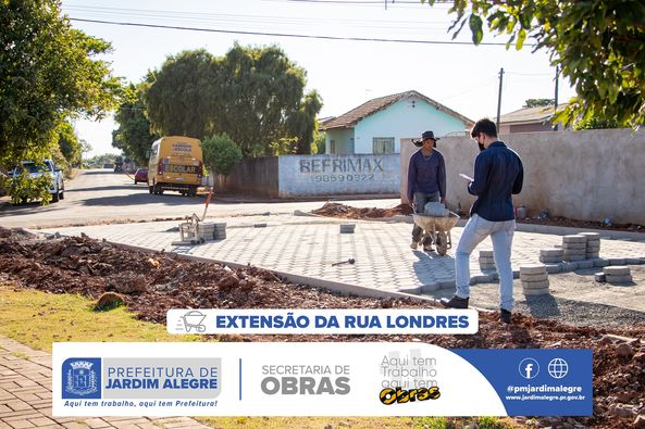  JARDIM ALEGRE – Iniciada obras de pavimentação em via pública