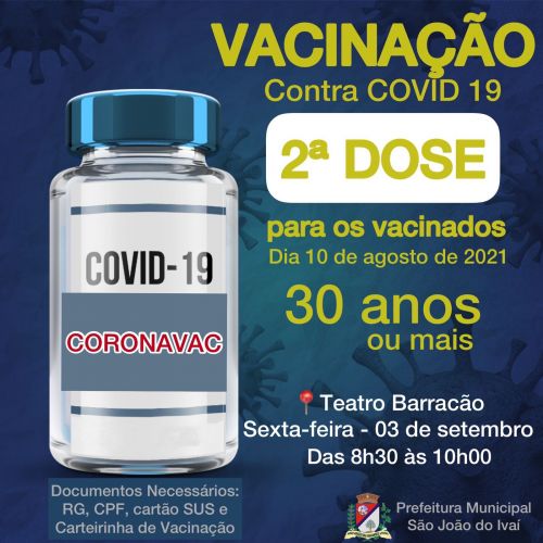  São João do Ivaí abre novo grupo de vacinação contra a Covid-19