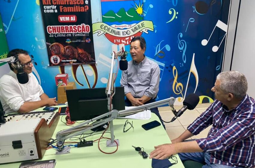  Deputado Luiz Nishimori cumpre agenda no vale do ivaí e visita a Rádio Colina do Vale FM