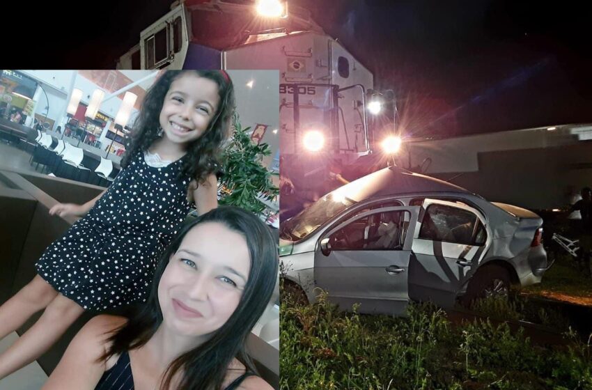  Mãe e filha morrem atingidas por trem em Rolândia