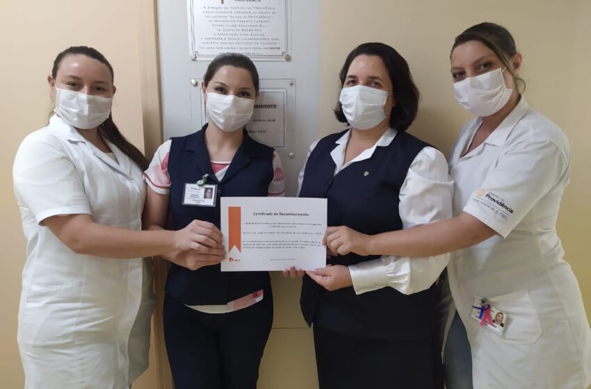  Em Apucarana banco de Leite do Providência recebe certificado pela atuação na pandemia