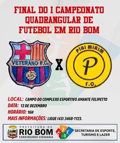  Finalizada a 1ª rodada do I Campeonato Quadrangular de Futebol em Rio Bom