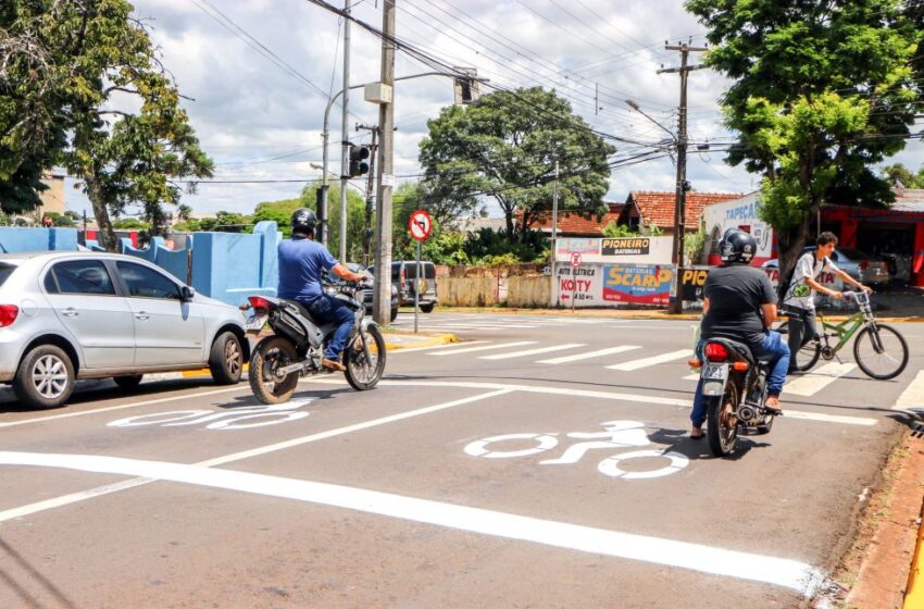  Metade dos semáforos de Apucarana já conta área exclusiva para motociclistas