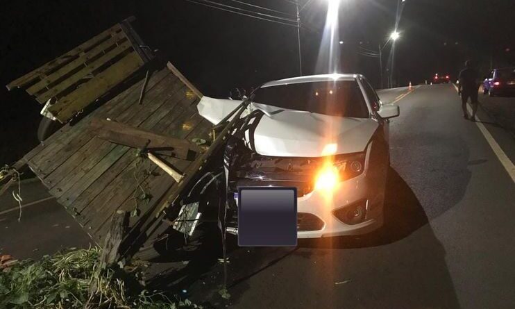  Acidente entre carroça e carro deixa homem ferido em Marilândia do Sul