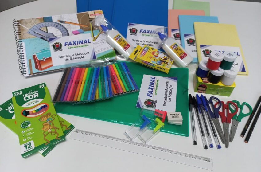  FAXINAL – Prefeitura distribui materiais escolares para a rede municipal de ensino