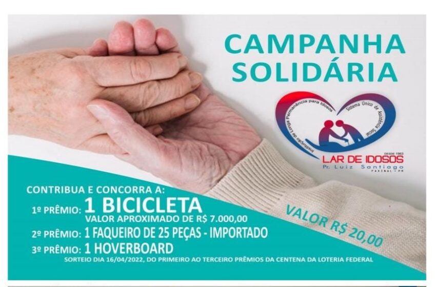  Lar dos Idosos Pastor Luiz Santiago realiza Campanha Solidária