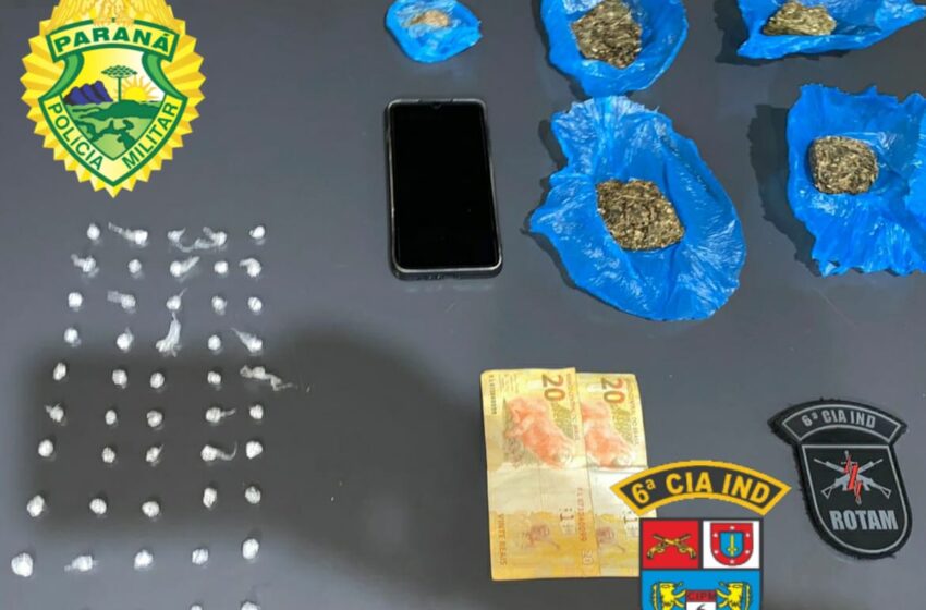 Homem é preso suspeito de tráfico de drogas em Faxinal