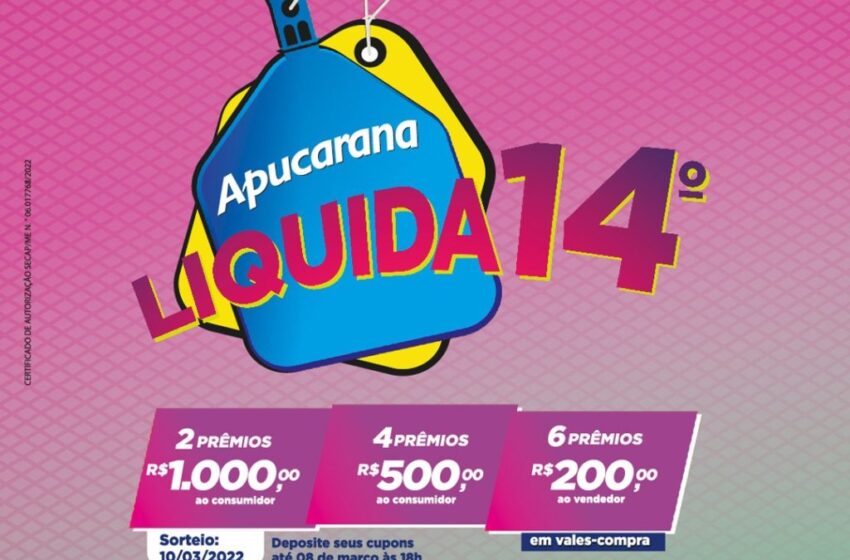 Apucarana Liquida 2022 vai movimentar o comércio neste fim de semana