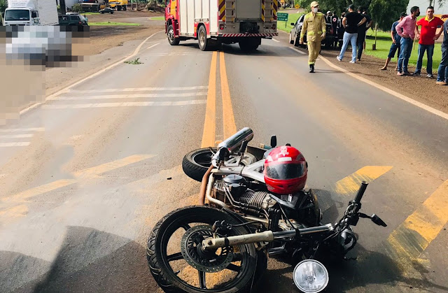  Motociclista morre em acidente no trevo secundário da PR466 em Jardim Alegre