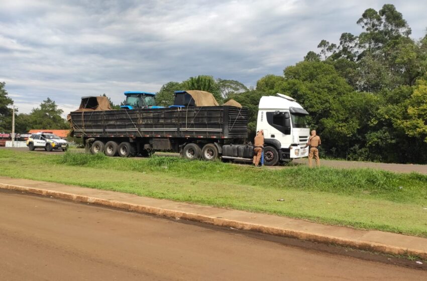  Três tratores roubados em Imbituva foram recuperados pela PM próximo a Pitanga