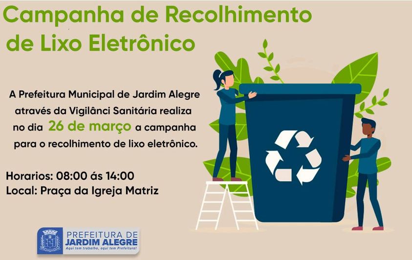  Jardim Alegre promove campanha de recolhimento de eletrônicos