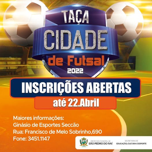  Vem aí a 1ª Taça Cidade de Futsal em São Pedro do Ivaí