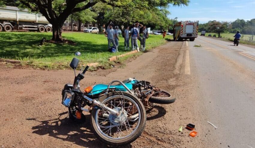 Motociclista fica gravemente ferido após colisão próximo a Jardim Alegre