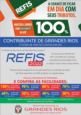  GRANDES RIOS – Refis 2022