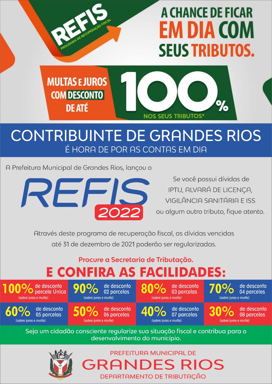 GRANDES RIOS - Refis 2022