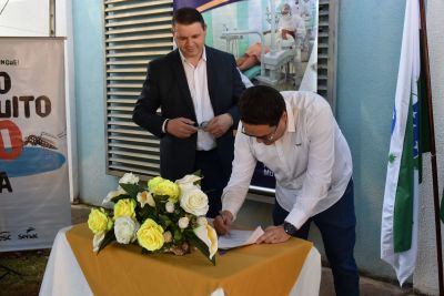  Prefeito Aquiles Takeda formaliza parceria com o Sesc para oferecer serviços odontológicos em Marilândia do Sul