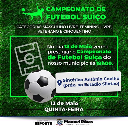  CONVITE – Campeonato Municipal de Futebol Suiço em Manoel Ribas