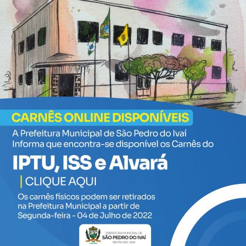 Contribuintes de São Pedro do Ivaí podem pagar o IPTU 2022 através da internet; saiba mais