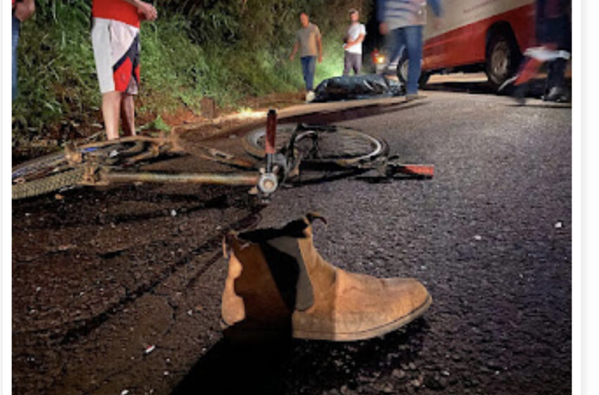  Ciclista morre atropelado retornando do trabalho em São João do Ivai
