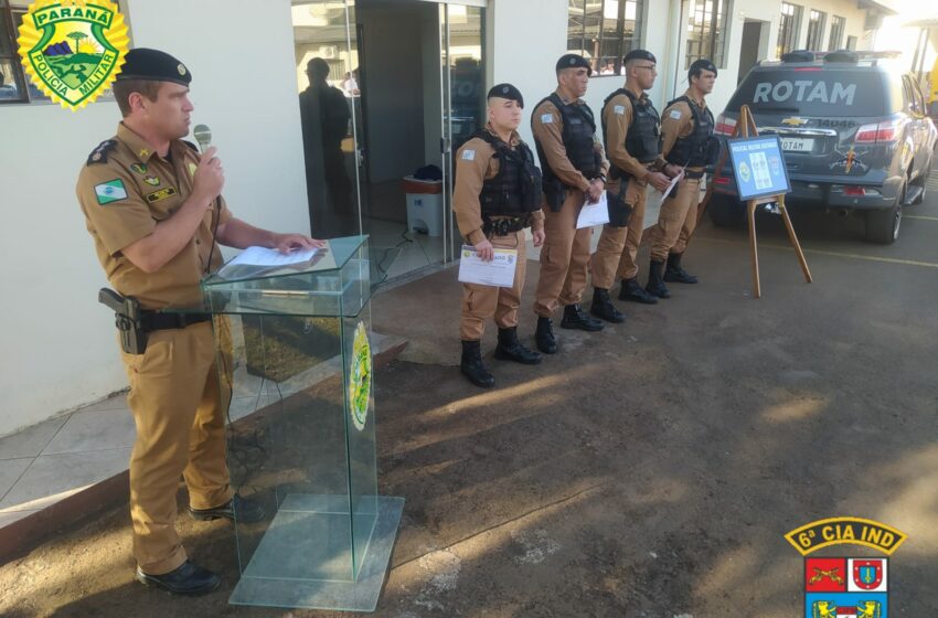  6ª CIPM REALIZA SOLENIDADE POLICIAL MILITAR DESTAQUE DO TRIMESTRE