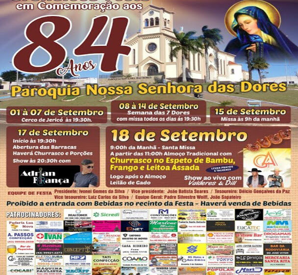  EVENTO – 84 anos da Paróquia Nossa Senhora das Dores de Marilândia do Sul