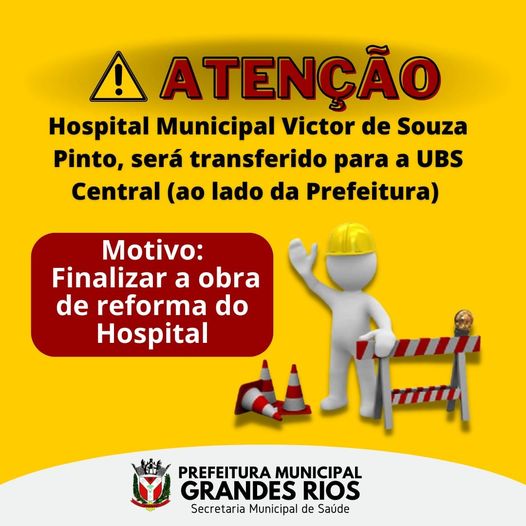  Hospital Municipal de Grandes Rios passa por reforma e muda local de atendimento