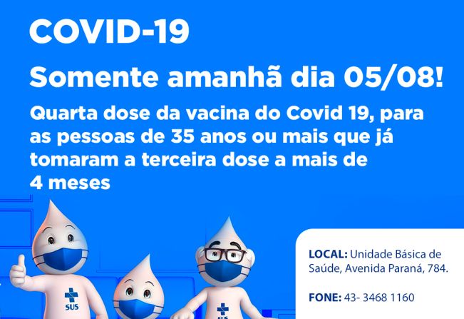  Saúde de Rio Bom faz chamado para o reforço da vacinação contra a Covid-19
