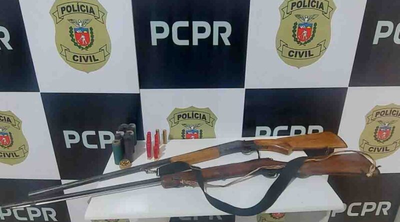  PC cumpre mandado judicial e apreende armas de fogo e munições, em Jardim Alegre