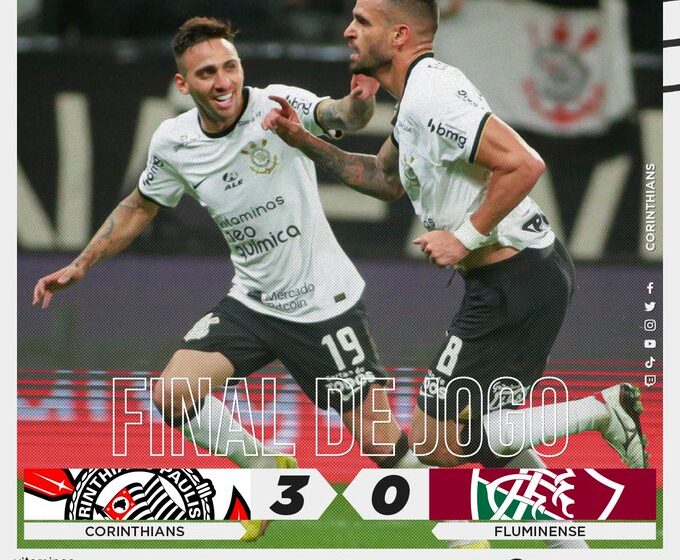  ESPORTE – Corinthians vence Fluminense e pega Flamengo na final