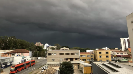  Instituto alerta para perigo de tempestade e ventos de até 100km/h no Paraná