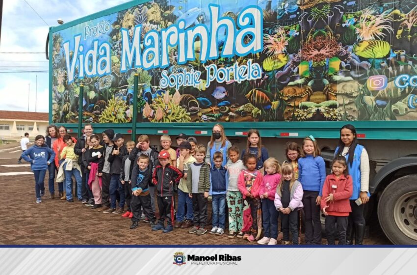  Caminhão Container “Vida Marinha” visita alunos de Manoel Ribas