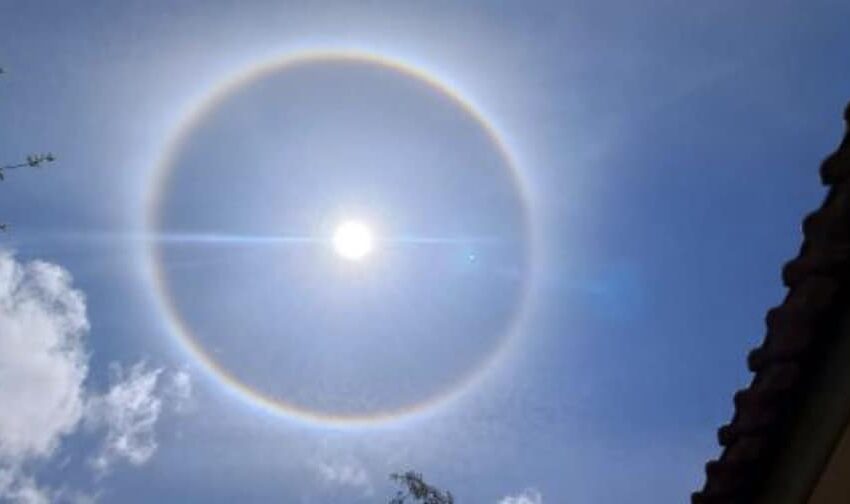  Círculo em volta do sol chama a atenção no Vale do Ivaí