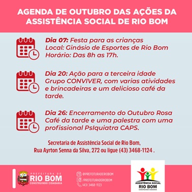  RIO BOM – Ações da Assistência Social