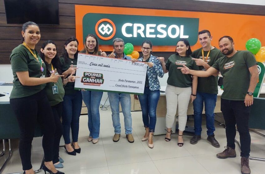  Cresol entrega prêmio do sexto sorteio da campanha Poupar para Ganhar