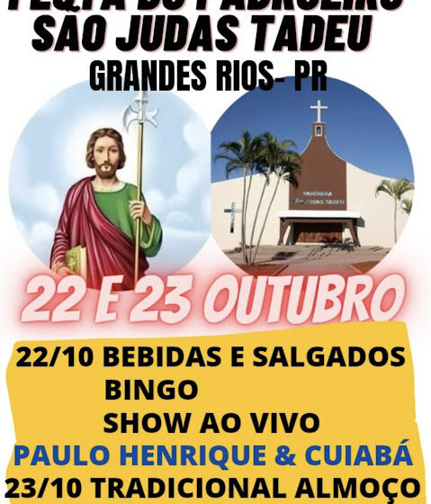  Festa do Padroeiro São Judas Tadeu em Grandes Rios