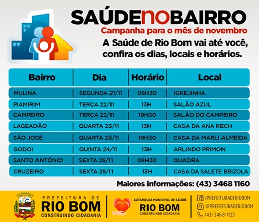  RIO BOM – Saúde no Bairro