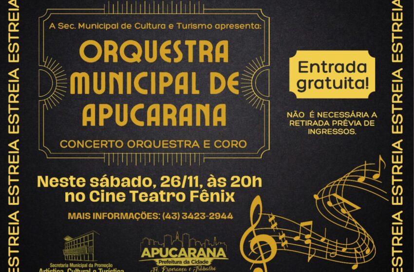  Orquestra formada pela Escola Municipal de Música faz primeira apresentação neste sábado