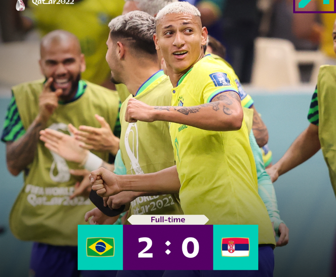 Brasil inicia Copa com vitória sobre a Sérvia