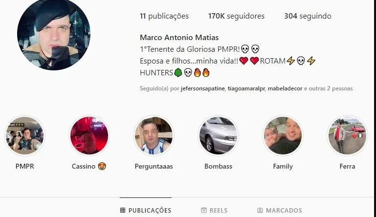  Perfil de tenente de Arapongas ganha 140 mil seguidores após morte