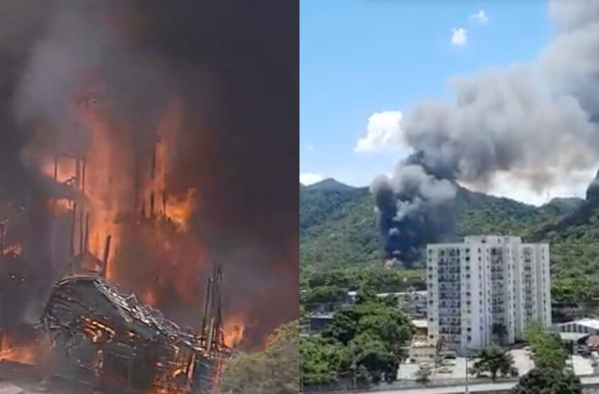  Incêndio atinge estúdios da Rede Globo no Rio de Janeiro