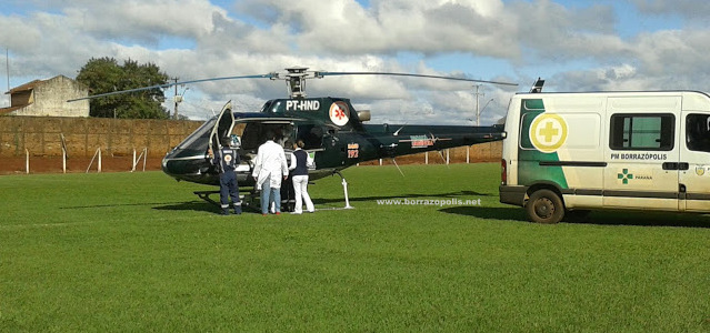  Homem foi transferido de Helicóptero do SAMU após mal súbito em Borrazópolis