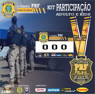  Polícia Rodoviária Federal comemora seus 80 anos no Paraná com a 1ª corrida de rua