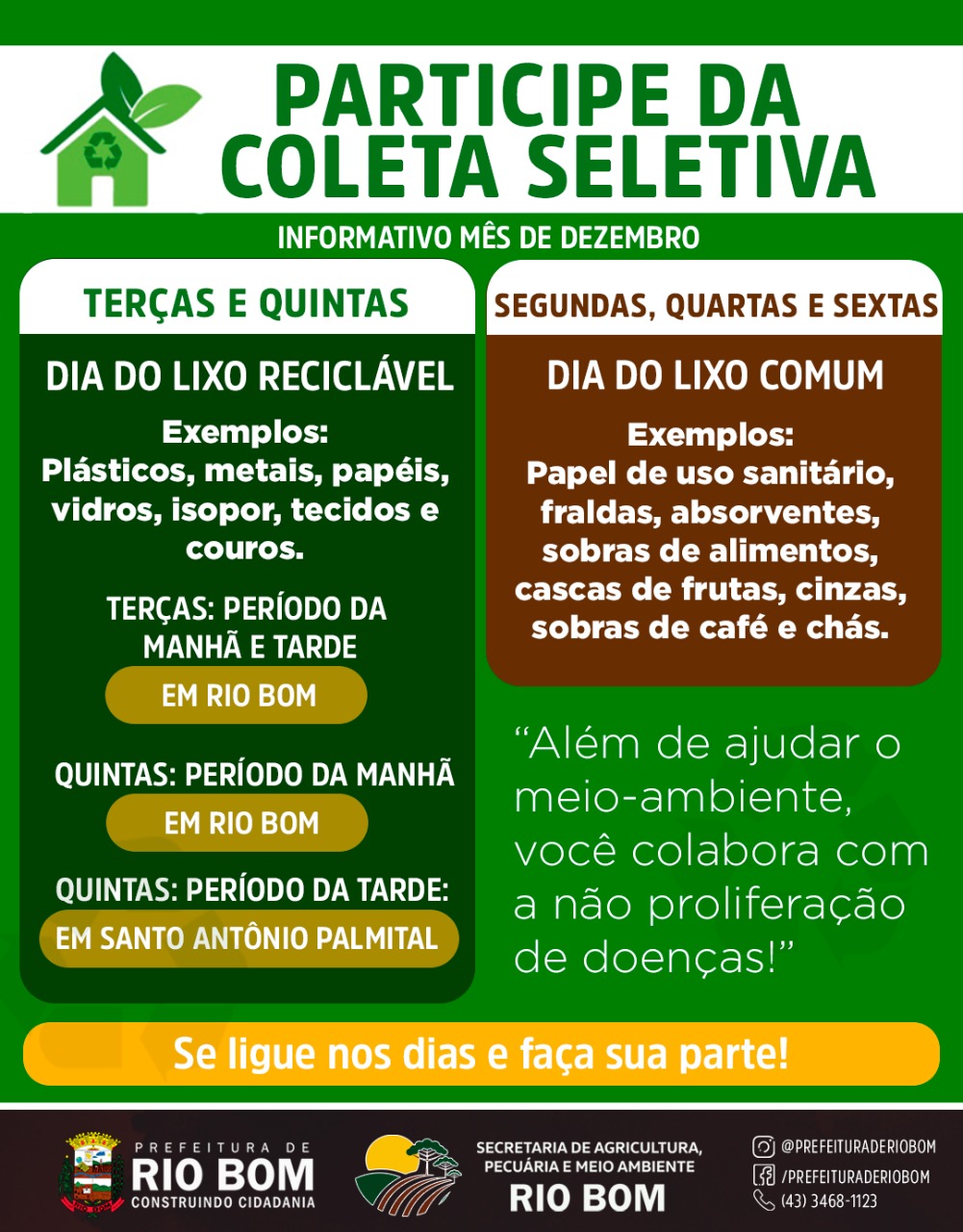 RIO BOM - Participe da Coleta Seletiva