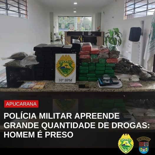  Policia Militar apreende grande quantidade de drogas em Apucarana